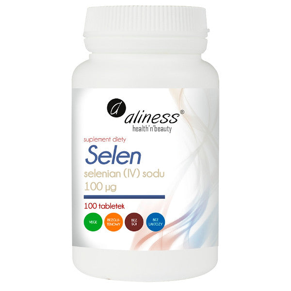 Aliness, Selen selenian (IV) sodu 100µg, tabletki vege, 100 szt.
