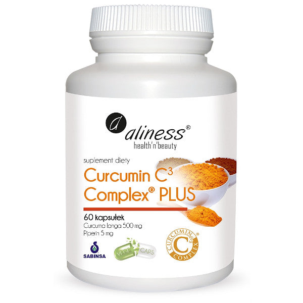 Aliness, Curcumin C3 complex® PLUS z piperyną, kapsułki vege, 60 szt.