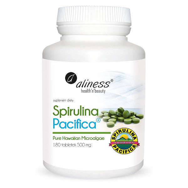 Aliness, Spirulina Pacyfica® 500 mg, tabletki vege, 180 szt.