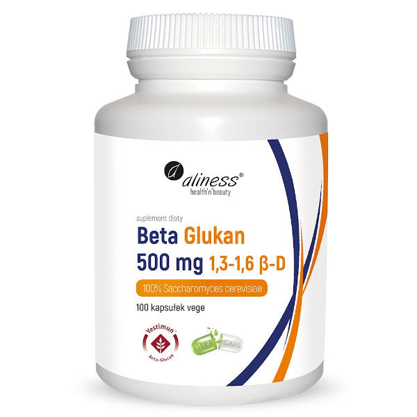 Aliness, Beta Glukan 1,3-1,6 β-D 500 mg, kapsułki vege, 100 szt.