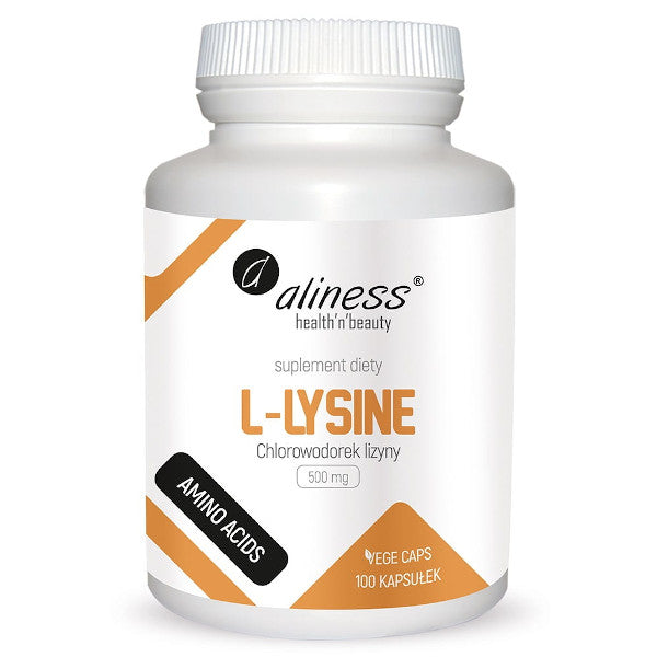 Aliness, L-Lysine (chlorowodorek lizyny) 500 mg, kapsułki vege, 100 szt.