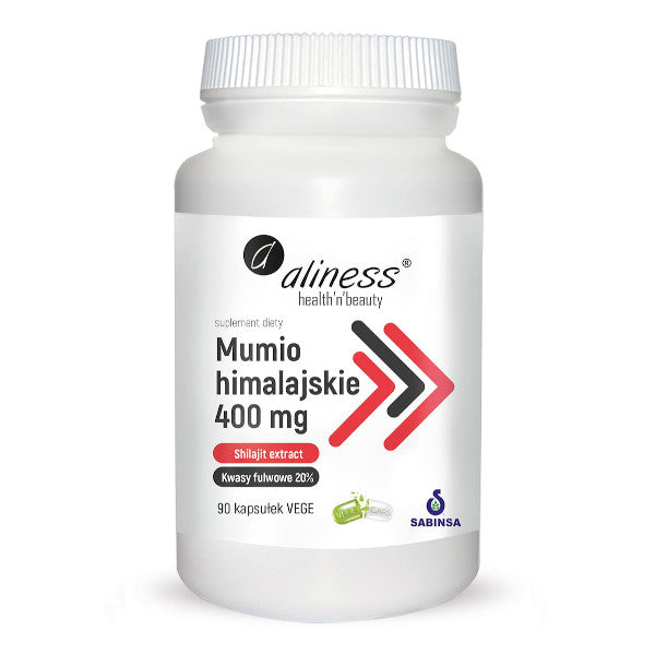 Aliness, Mumio himalajskie (Shilajit extract) 400 mg, kapsułki vege, 90 szt.