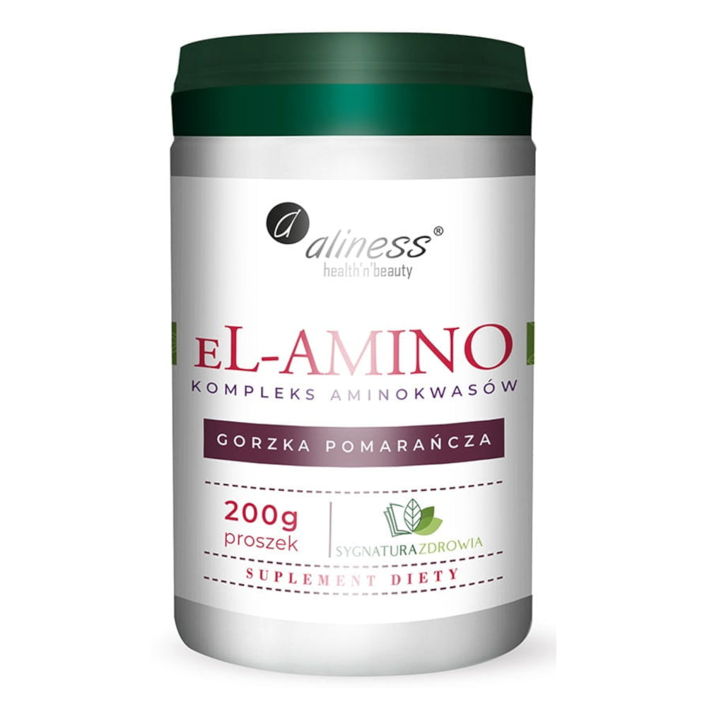 eL-AMINO kompleks aminokwasów, gorzka pomarańcza, proszek, 200 g