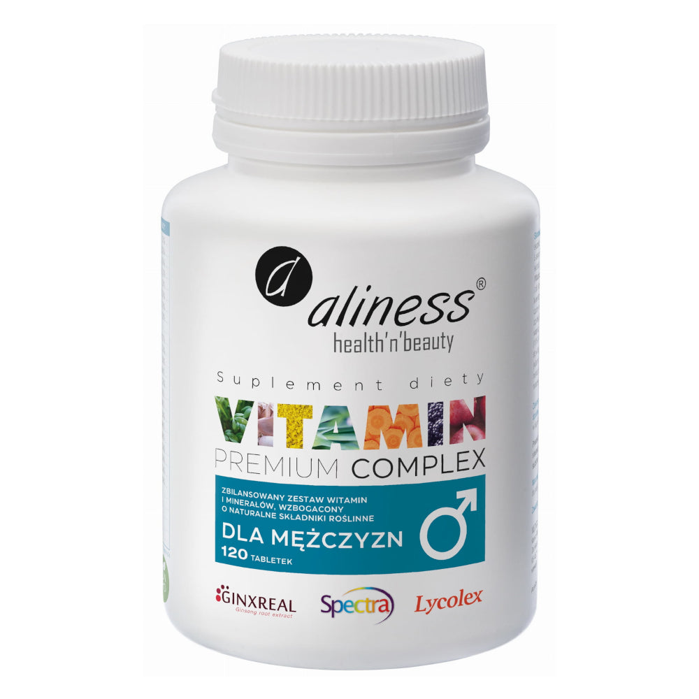 Premium Vitamin Complex dla mężczyzn, tabletki wege, 120 szt.