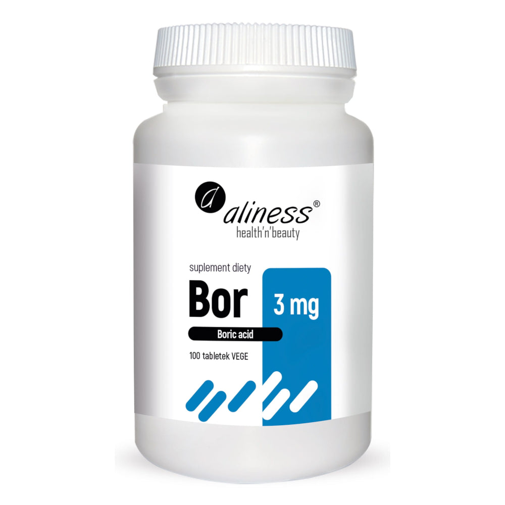 Bor (Kwas borowy) 3 mg, tabletki wege, 100 szt.