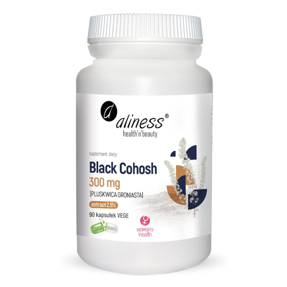 Black Cohosh (Pluskwica groniasta) 300 mg, kapsułki wege, 90 szt.