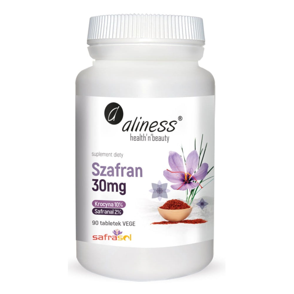 Szafran Safrasol 30 mg, tabletki wege, 90 szt.