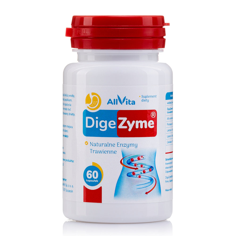 DigeZyme® Naturalne Enzymy Trawienne, kapsułki wege, 60 szt.