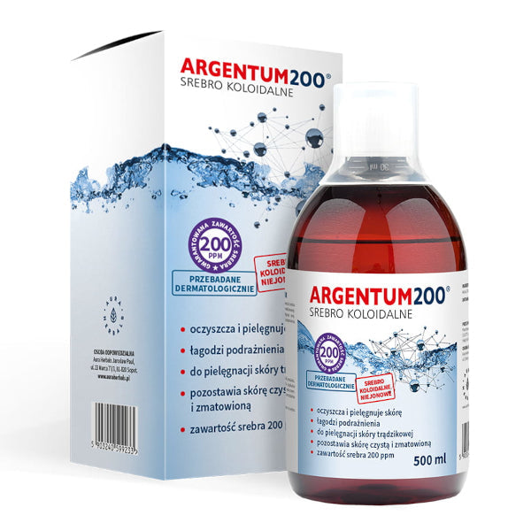 Aura Herbals, Argentum200® Srebro Koloidalne - 200 ppm, Tonik, płyn, 500 ml