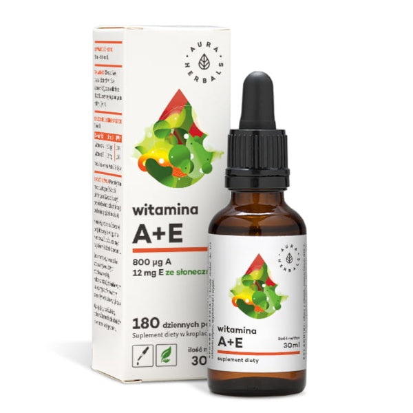 Aura Herbals, Witamina A + E, krople, 30 ml