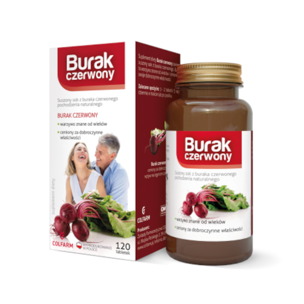 Colfarm, Burak czerwony, tabletki, 120 szt.