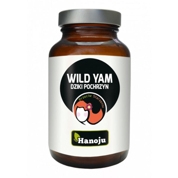 Hanoju, Wild Yam (Dziki pochrzyn) 500 mg, kapsułki vege, 90 szt.