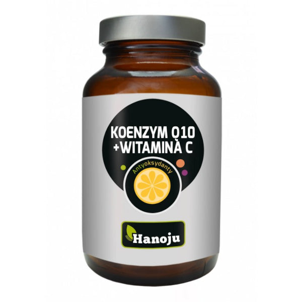Hanoju, Koenzym Q10 30 mg i Witamina C 500 mg, kapsułki vege, 90 szt.
