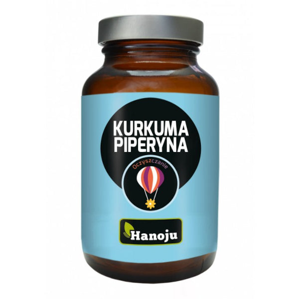 Hanoju, Kurkuma + Piperyna, kapsułki vege, 90 szt.