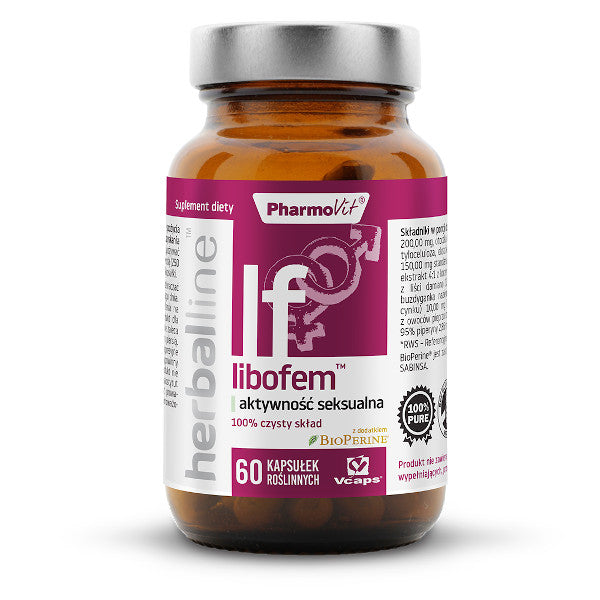 PharmoVit, Herballine Libofem™ aktywność seksualna, kapsułki vege, 60 szt.