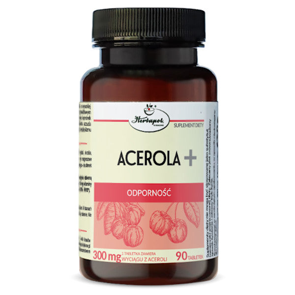 Herbapol, Acerola+, odporność, 300 mg wyciągu z aceroli, tabletki, 90 szt.