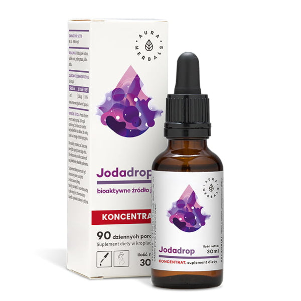 Aura Herbals, Jodadrop - bioaktywne źródło jodu, koncentrat, krople, 30 ml