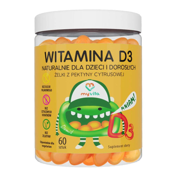 MyVita, Witamina D3 - naturalnie dla dzieci i dorosłych, żelki, 60 szt.