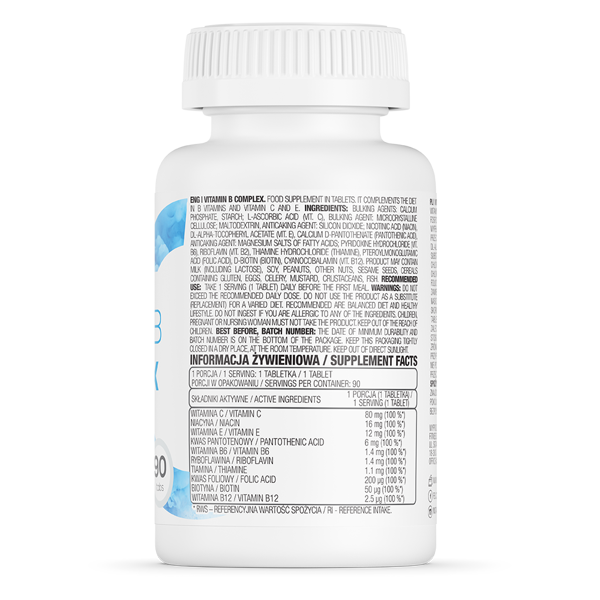 OstroVit, Vitamin B Complex, tabletki, 90 szt. 