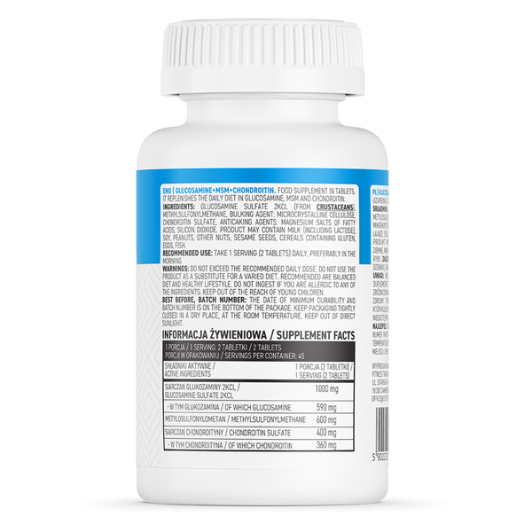 OstroVit, Glucosamine + MSM + Chondroitin, tabletki, 90 szt.