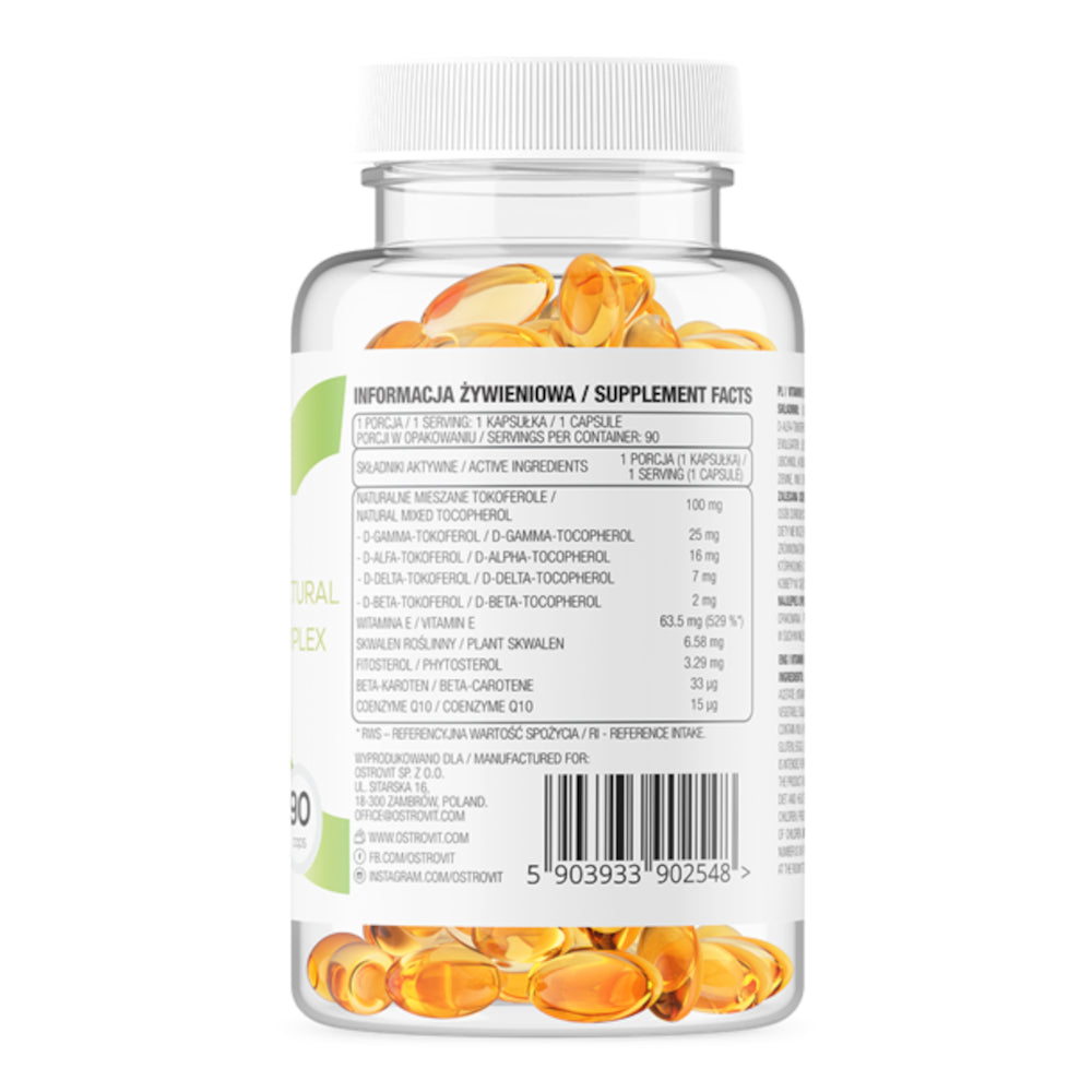 Vitamin E Natural Tocopherols Complex, softgels, 90 szt.