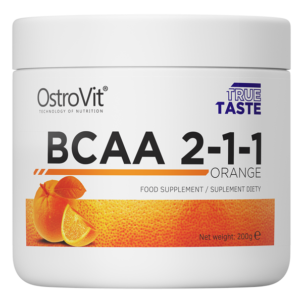 OstroVit, True Taste, BCAA 2-1-1 Orange, proszek, 200 g