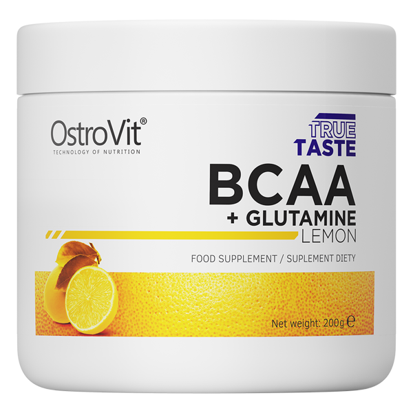 OstroVit, True Taste, BCAA + Glutamine Lemon, proszek, 200 g