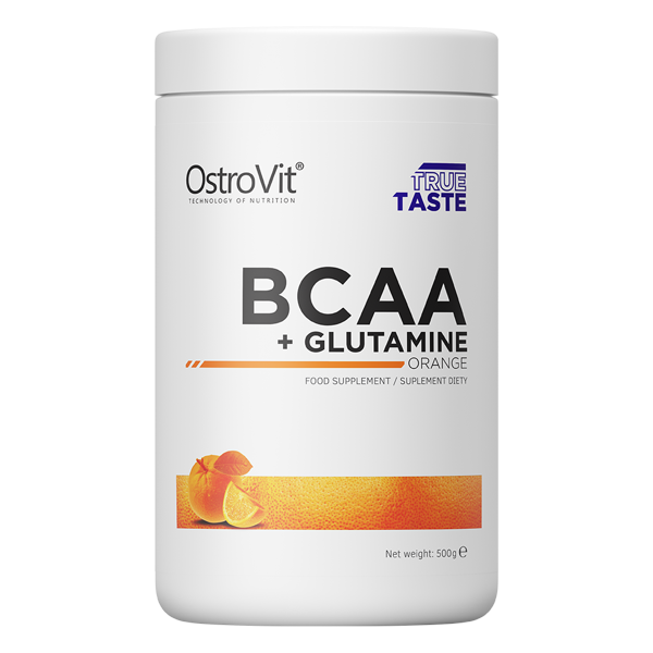 OstroVit, True Taste, BCAA + Glutamine Orange, proszek, 500 g