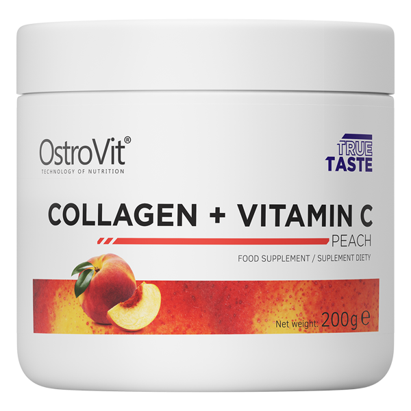 OstroVit, True Taste, Collagen + Vitamin C Peach, proszek, 200 g