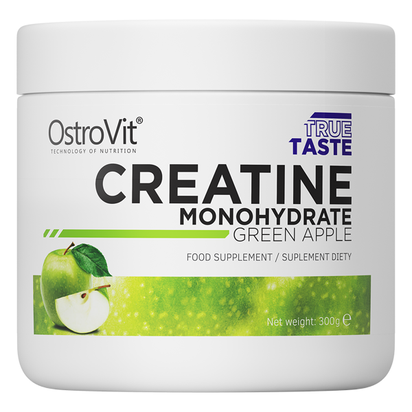 OstroVit, True Taste, Creatine Monohydrate Green apple, proszek, 300 g