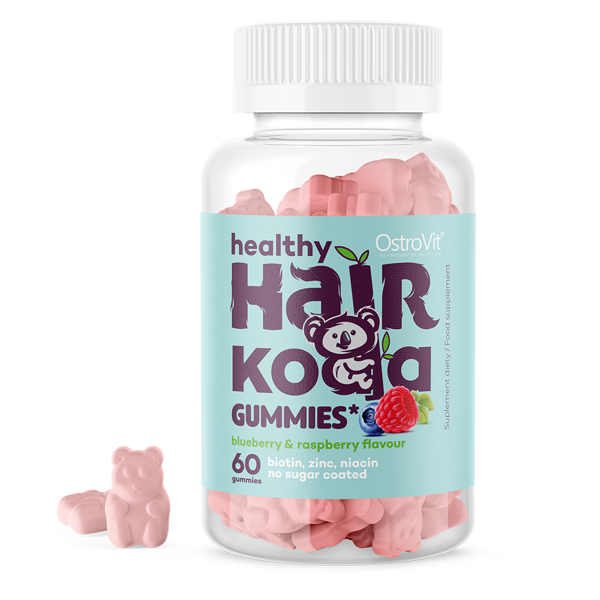 OstroVit, Healthy Hair Koala Gummies, żelki, 60 szt.