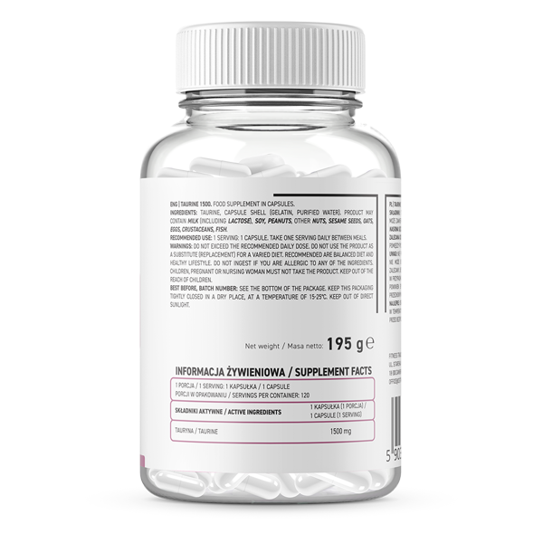 OstroVit, Supreme Capsules, Taurine 1500 mg, kapsułki, 120 szt.