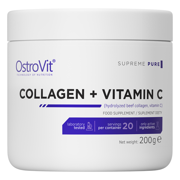 OstroVit, Supreme Pure, Collagen + Vitamin C, proszek, 200 g