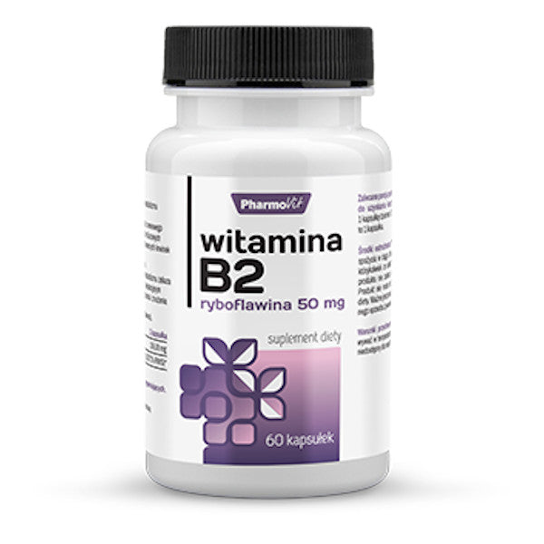 PharmoVit, Witamina B2 Ryboflawina 50 mg, kapsułki, 60 szt.