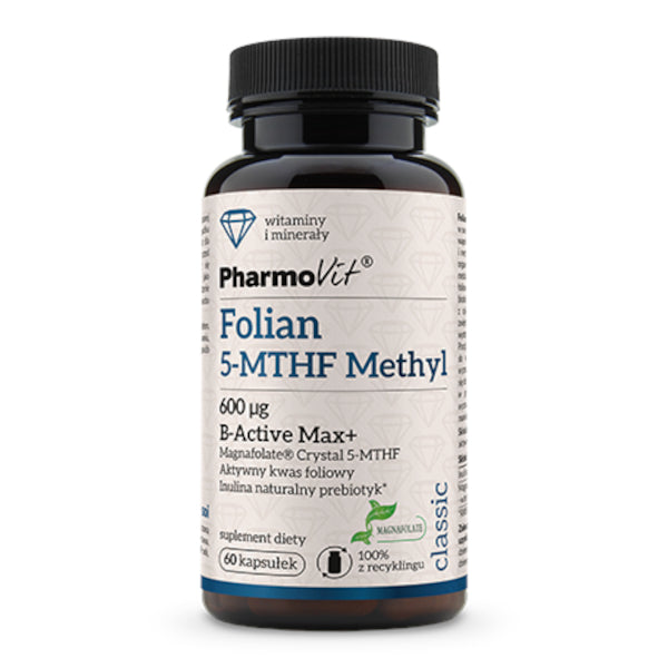 PharmoVit, Folian 5-MTHF Methyl 600 µg, kapsułki, 60 szt.