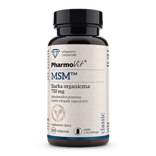 PharmoVit, MSM™ Siarka organiczna, tabletki, 120 szt.