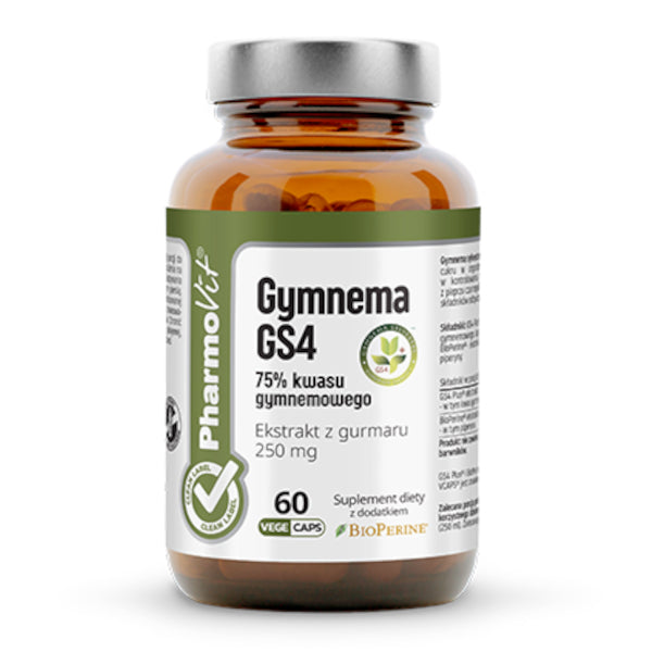 PharmoVit, Clean Label, Gymnema GS4 75% kwasu gymnemowego, kapsułki vege, 60 szt.