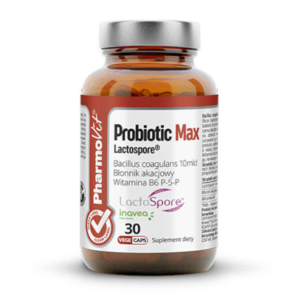 PharmoVit, Clean Label, Probiotic Max LactoSpore®, kapsułki vege, 30 szt.