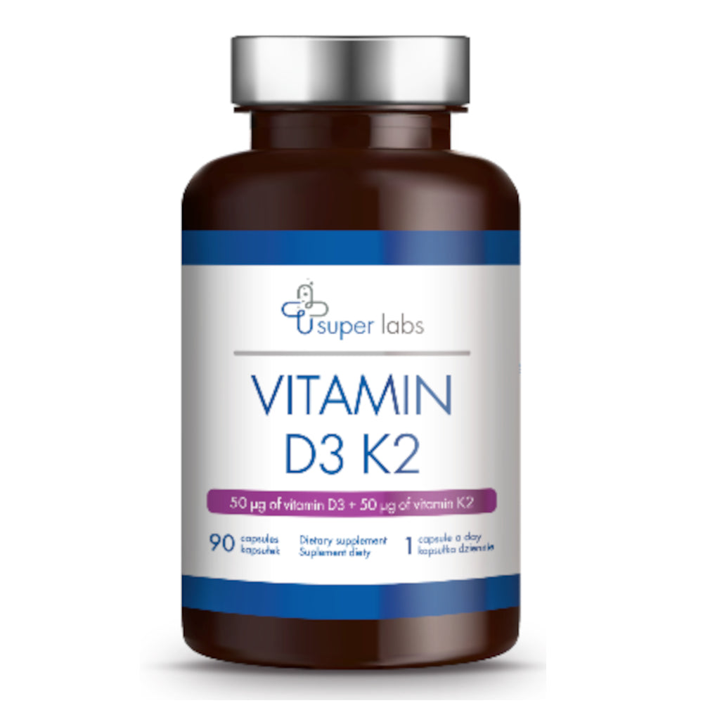 Vitamin D3 + K2, kapsułki wege, 90 szt.