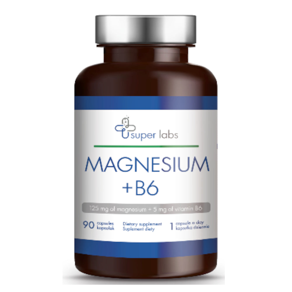 Magnesium + B6, kapsułki wege, 90 szt.