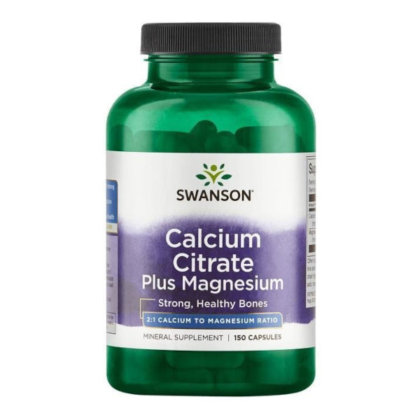 Swanson, Calcium Citrate Plus Magnesium, kapsułki, 150 szt.