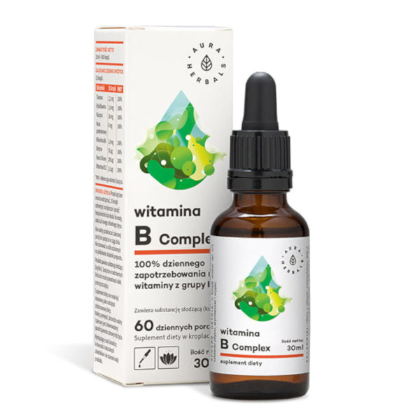 Aura Herbals, Witamina B Complex, krople, 30 ml