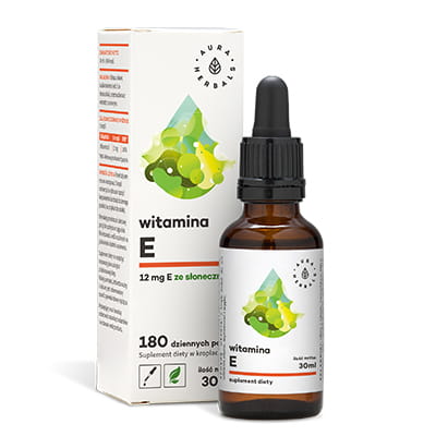 Aura Herbals, Witamina E, krople, 30 ml