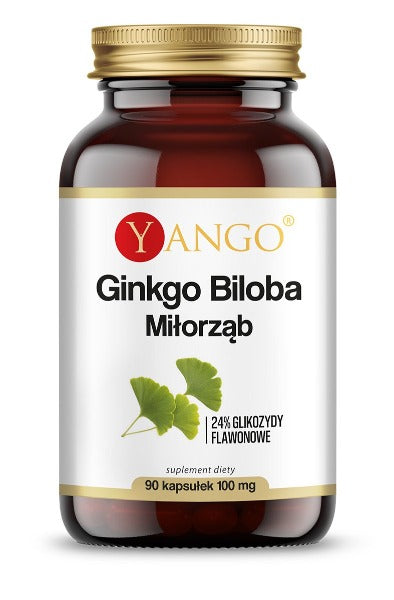 YANGO, Ginkgo Biloba (Miłorząb japoński), ekstrakt, kapsułki, 90 szt.