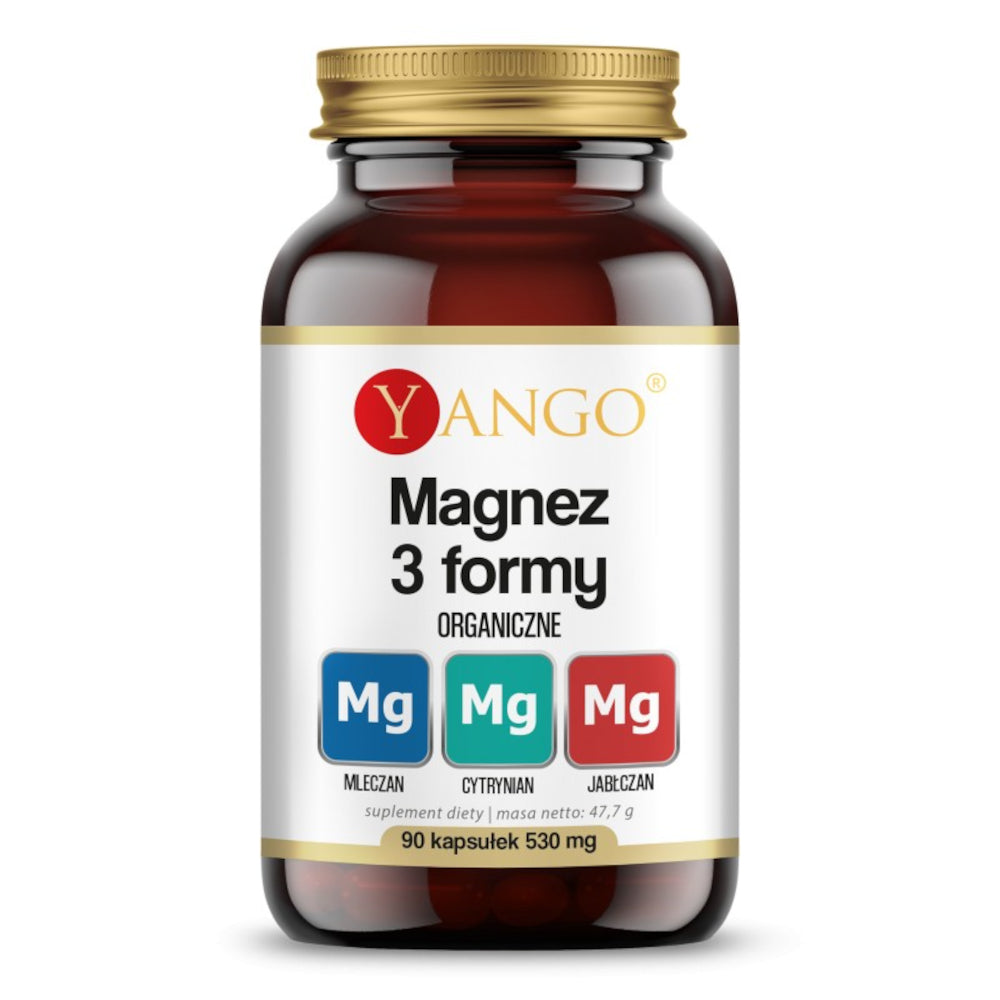 Magnez 3 formy organiczne, kapsułki wege, 90 szt.