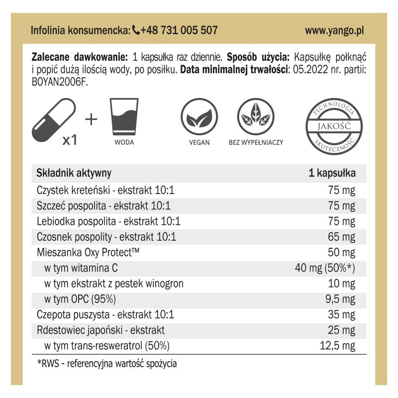 YANGO, Borrelin® 6, kapsułki vege, 100 szt.