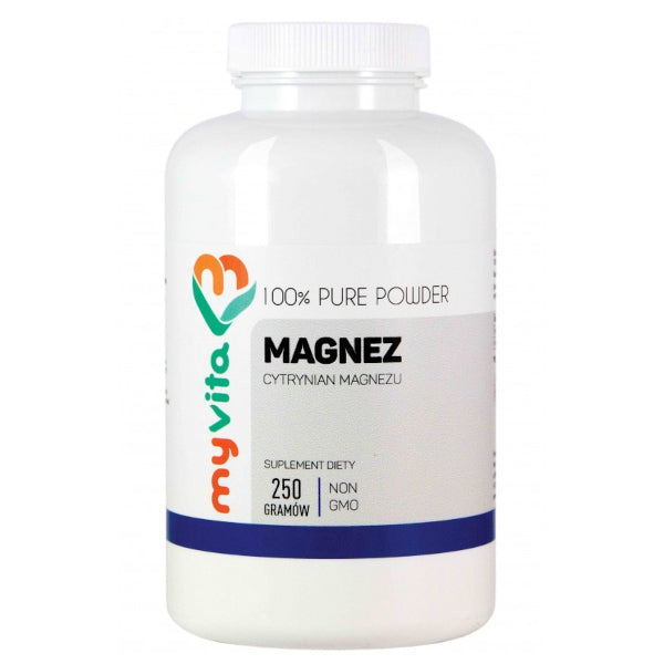 MyVita, Magnez (Cytrynian magnezu), proszek, 250 g