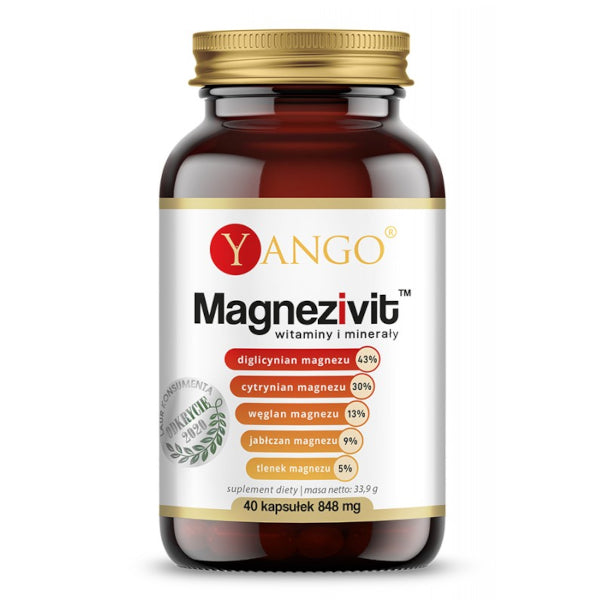 YANGO, Magnezivit™ - witaminy i minerały, kapsułki vege, 40 szt.