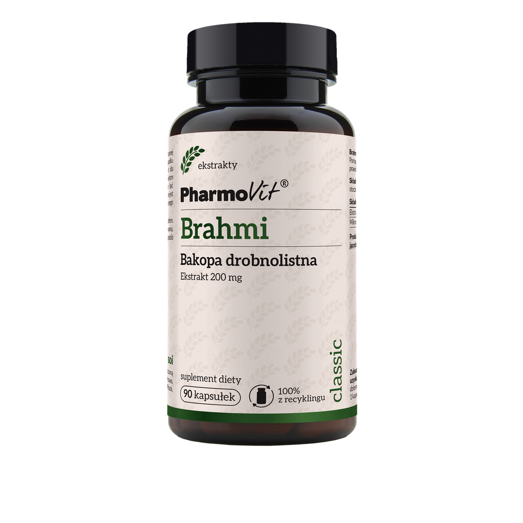 PharmoVit, Bacopa monnieri (Brahmi, Bakopa drobnolistna) 200 mg, kapsułki, 90 szt.