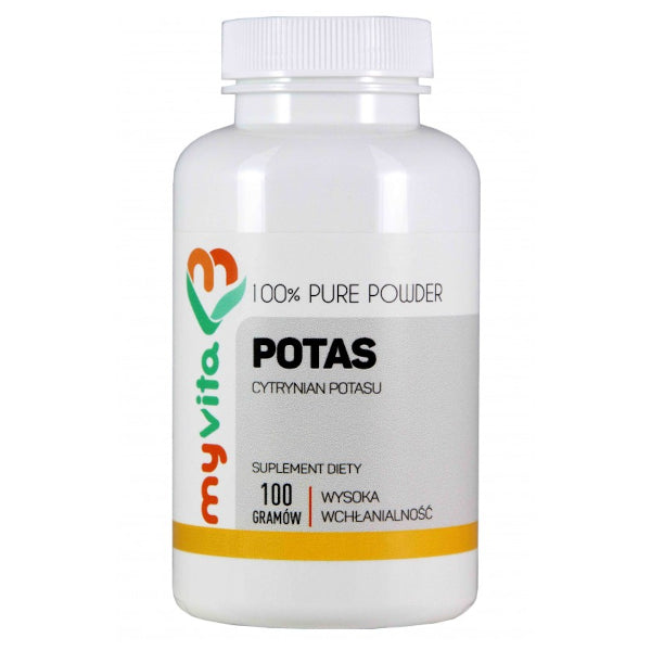 MyVita, Potas (Cytrynian potasu), proszek, 100 g